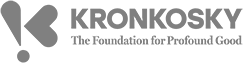 Kronkosky Foundation logo with a stylized K symbol on the left and the text “KRONKOSKY The Foundation for Profound Good” on the right, representing a presence in Class A office space San Antonio.