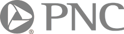 Gray PNC logo featuring a circular emblem with three triangular shapes to the left of the bold “PNC” text, often seen in premier Class A office space San Antonio locations.